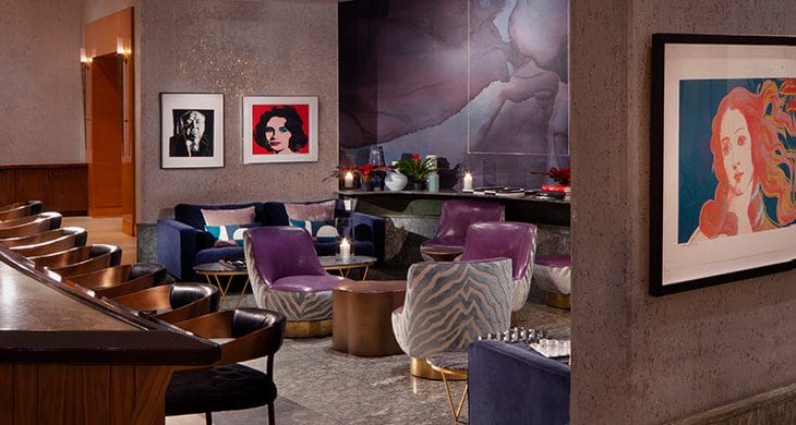 Artwork at Acqualina Resort's AQ Bar.