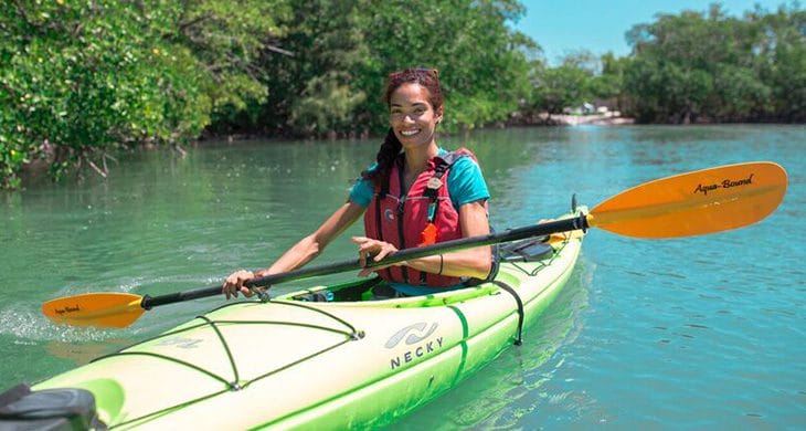Kayaker near Miami, Florida