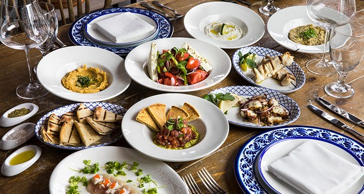Several dishes at Kiki on the River in Miami, Florida