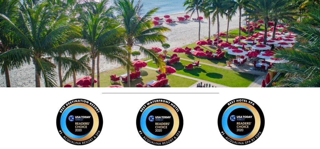 Acqualina Receives Three #1 USA Today Awards in 2020