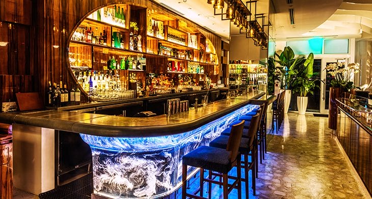 Barfront at Novikov Miami Bar in South Florida