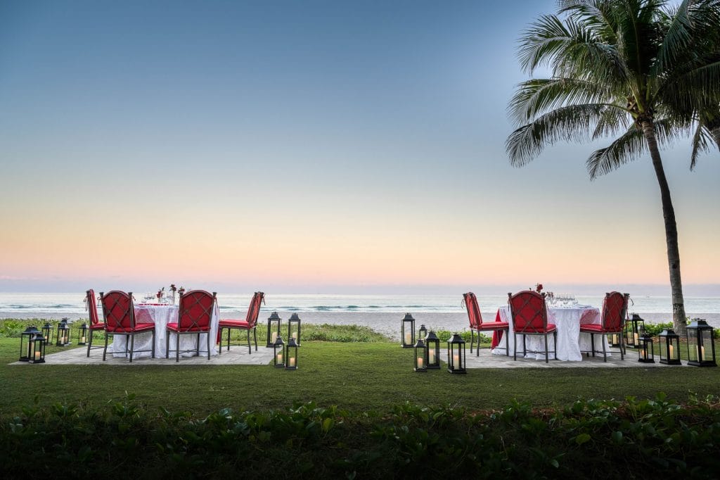 Acqualina Beachfront Dinner at Sunset