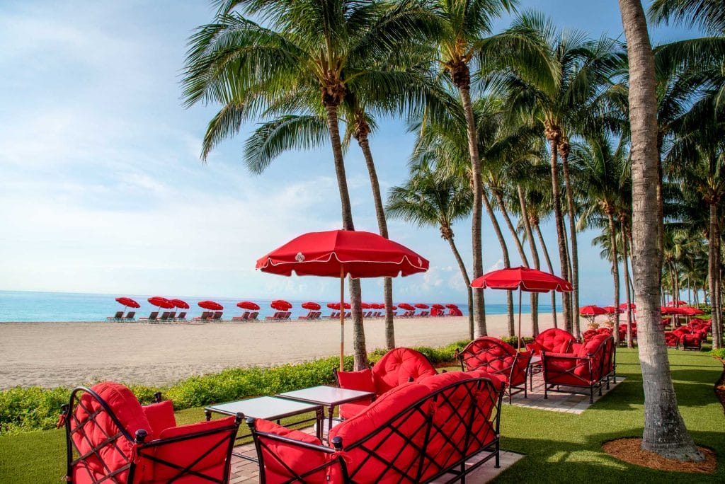 Acqualina's Lawn Area and Beach