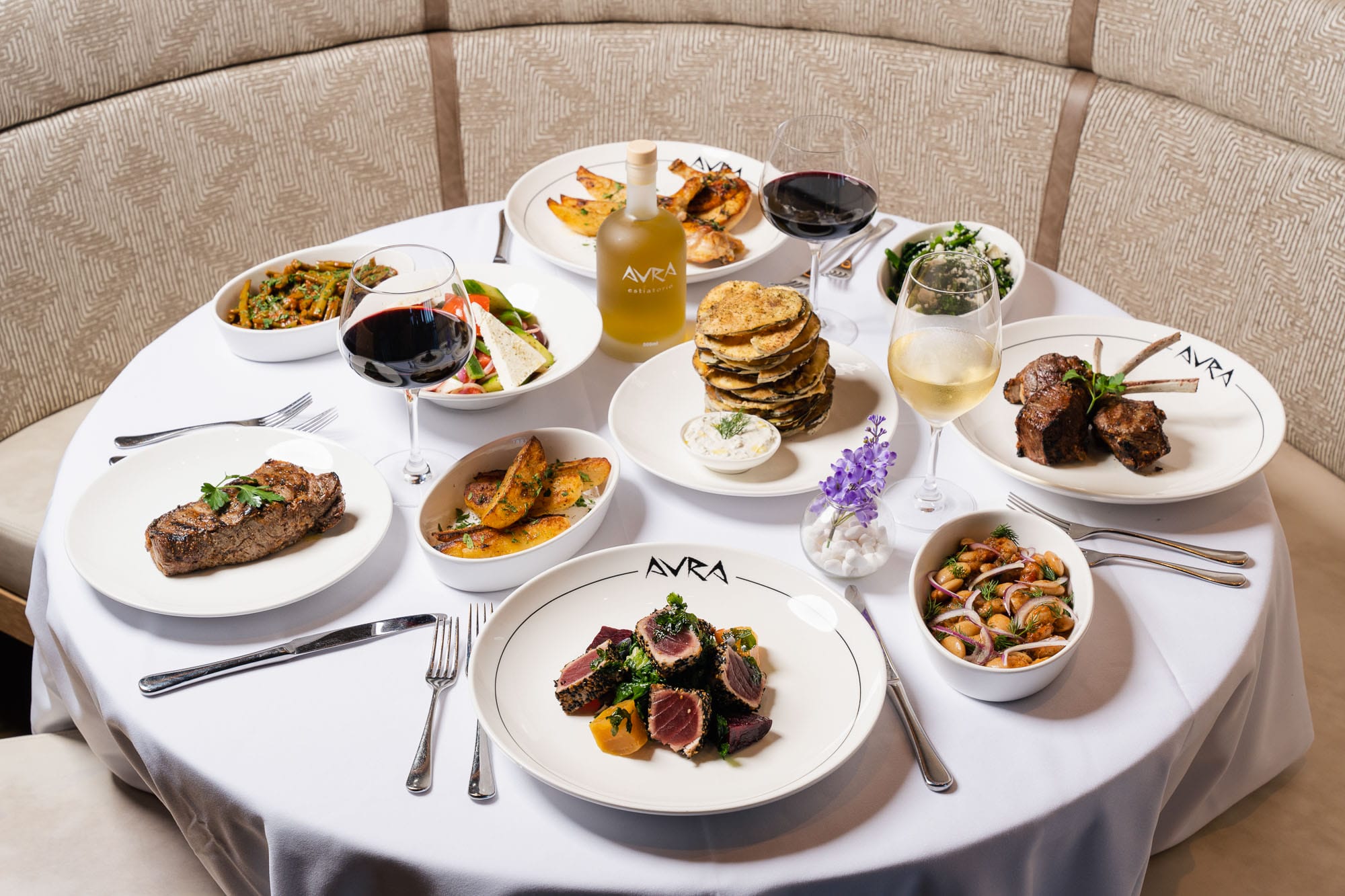 Assorted Avra Miami dishes