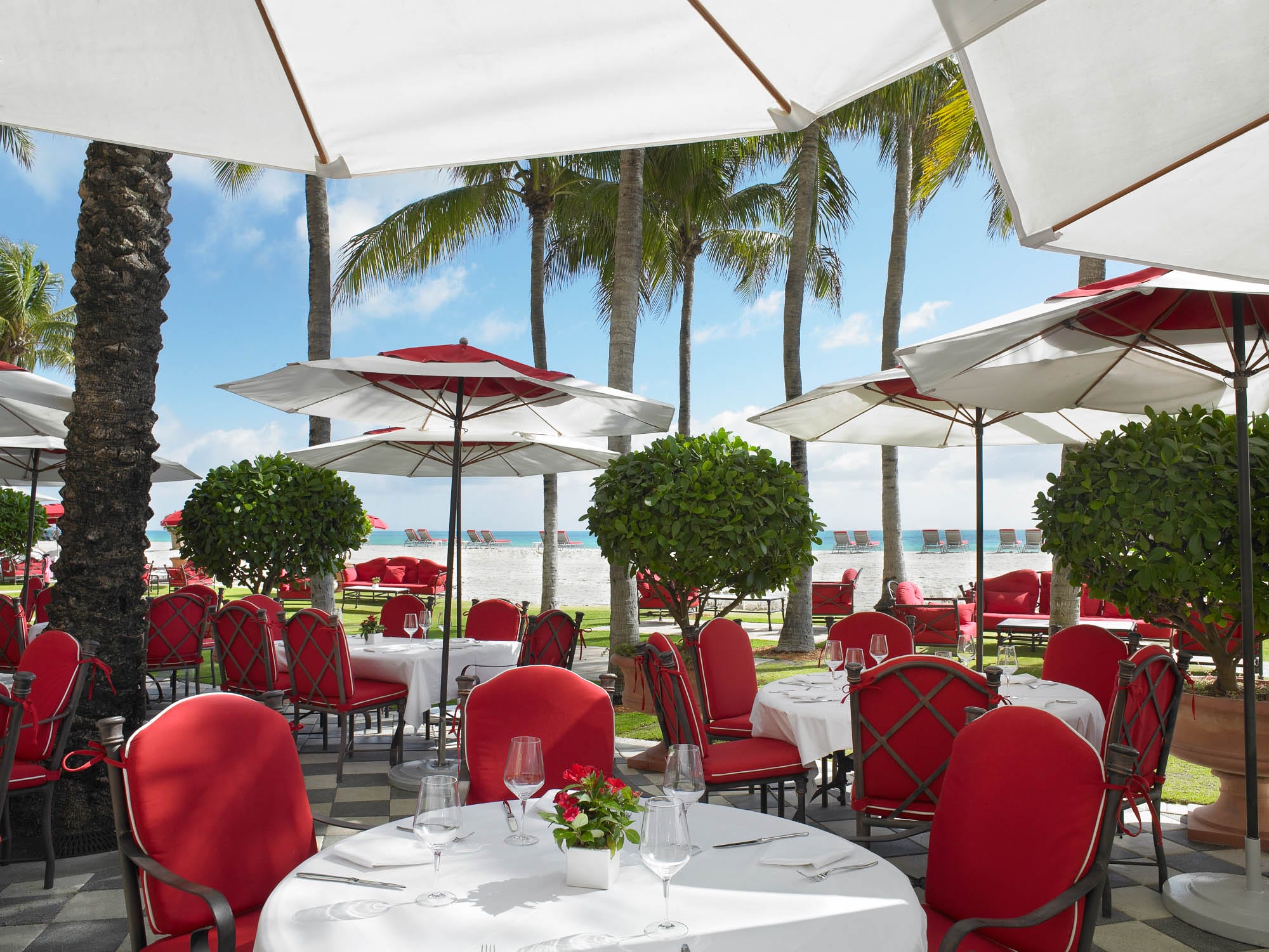 Costa Grill Restaurant Seating by the Beach