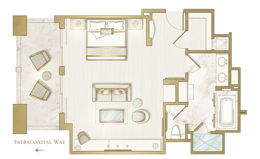 Deluxe Intracoastal Room Floorplan