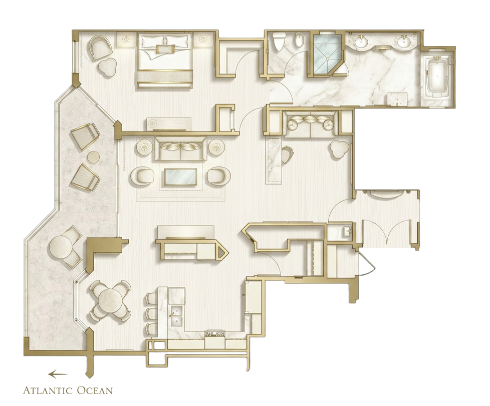 Deluxe One Bedroom Oceanfront Suite